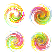 Image showing Colorful abstract icon set.