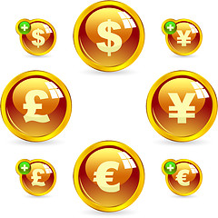 Image showing Dollar and euro icon.