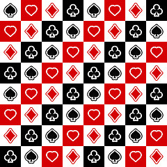 Image showing Card suits. Seamless pattern.