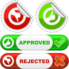 Image showing Approved and rejected