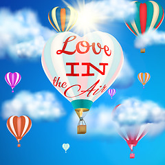 Image showing Heart shaped air balloon. EPS 10