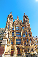 Image showing old in london  historical    parliament glass  window    structu