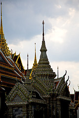 Image showing  thailand asia   in  cross colors  roof wat  palaces    