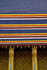 Image showing  thailand asia   in  bangkok sunny   cross colors  roof wat    r