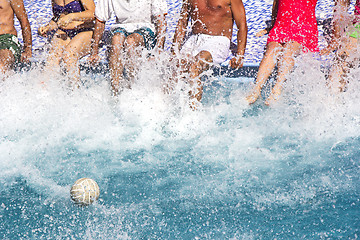 Image showing Fun in the pool