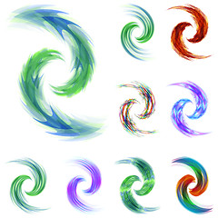 Image showing Colorful abstract icon set.