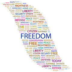 Image showing FREEDOM.