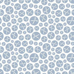 Image showing Scissors. Seamless pattern.