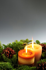 Image showing Christmas candles