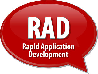 Image showing RAD acronym definition speech bubble illustration