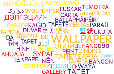 Image showing Wallpaper multilanguage wordcloud background concept