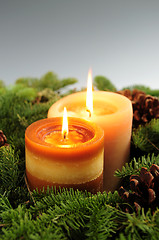 Image showing Christmas candles