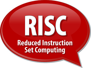 Image showing RISC acronym definition speech bubble illustration