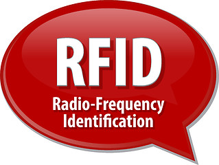 Image showing RFID acronym definition speech bubble illustration