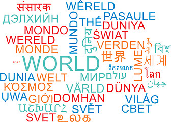Image showing World multilanguage wordcloud background concept