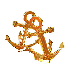 Image showing Gold anchors