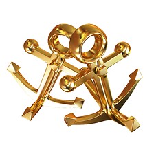 Image showing Gold anchors