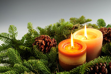 Image showing Christmas candles