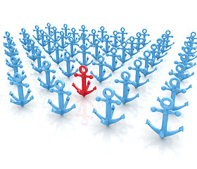 Image showing leadership concept with anchors