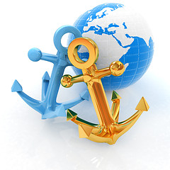 Image showing anchors and Earth