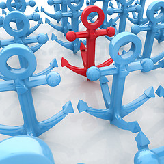 Image showing leadership concept with anchors