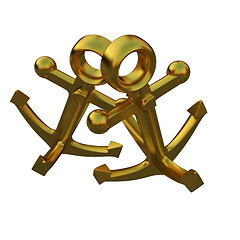 Image showing Gold anchors