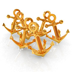 Image showing Gold anchors