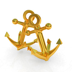 Image showing Gold anchors