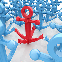 Image showing leadership concept with anchors