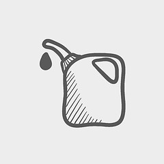 Image showing Gas pump nozzle sketch icon