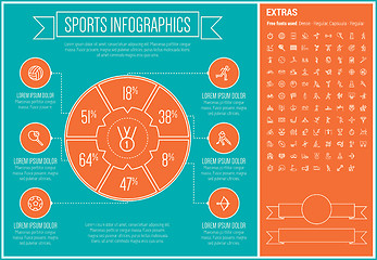 Image showing Sports Line Design Infographic Template