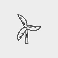 Image showing Windmill sketch icon