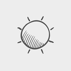 Image showing Sun sketch icon