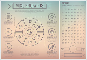 Image showing Music Line Design Infographic Template
