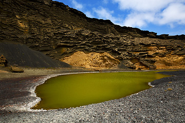 Image showing musk pond rock s in el golfo lanzarote spain