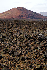 Image showing volcanic stone in los volcanes lanzarote   rock  sky  hill  summ