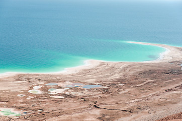 Image showing Natural environmental disaster on Dead Sea shores