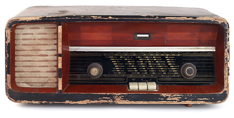 Image showing Old Wooden Radio
