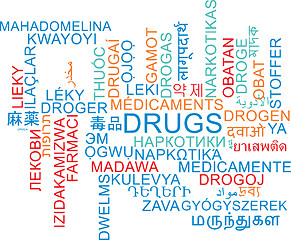 Image showing Drugs multilanguage wordcloud background concept