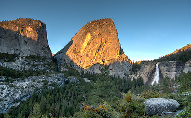 Image showing Sunset in Yosemite park
