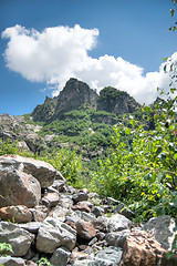 Image showing Hiking in mountain