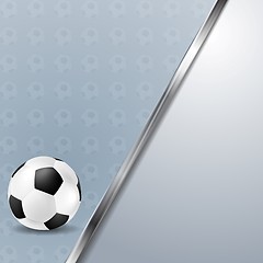 Image showing Soccer vector background with metallic stripe