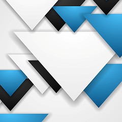 Image showing Corporate abstract tech triangles background