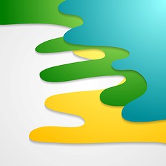 Image showing Corporate bright wavy abstract background