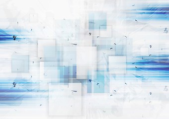 Image showing Grunge tech vector background with squares