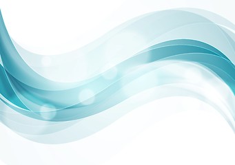 Image showing Shiny smooth waves abstract background