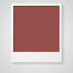 Image showing Trendy color marsala 2015. Polaroid frame