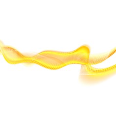 Image showing Smooth yellow abstract vector waves web design