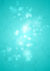 Image showing Bright shiny cyan vector tech background