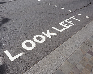 Image showing Look Left sign